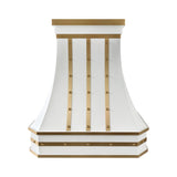 USA White Luxury Handcrafted Stainless Steel Range Hood URHS-263