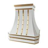 USA White Luxury Handcrafted Stainless Steel Range Hood URHS-263
