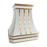 USA White Luxury Handcrafted Stainless Steel Range Hood URHS-263