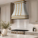 USA White Luxury Handcrafted Stainless Steel Range Hood URHS-263