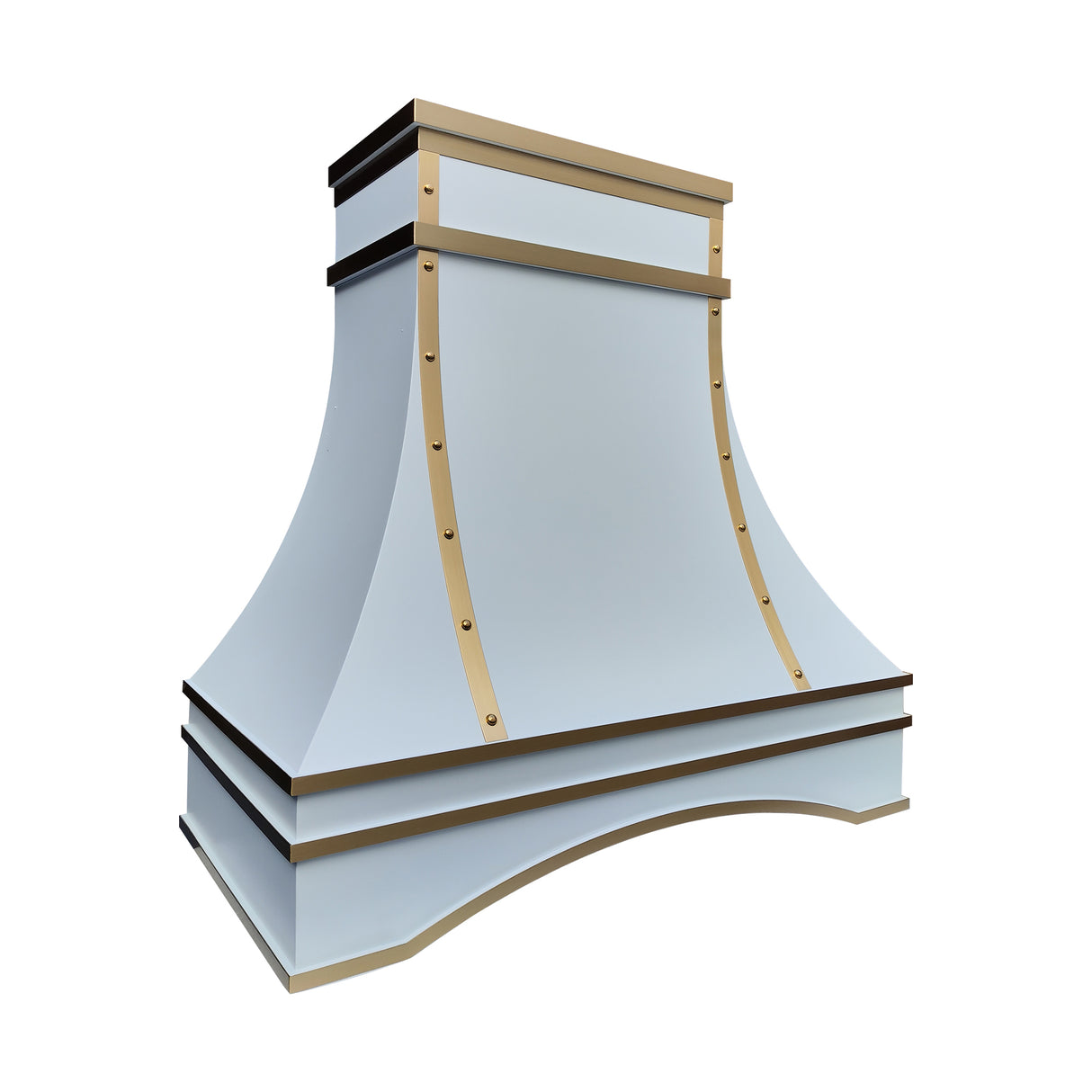 USA White Luxury Stainless Steel Range Hood with Arch Apron URHS-165