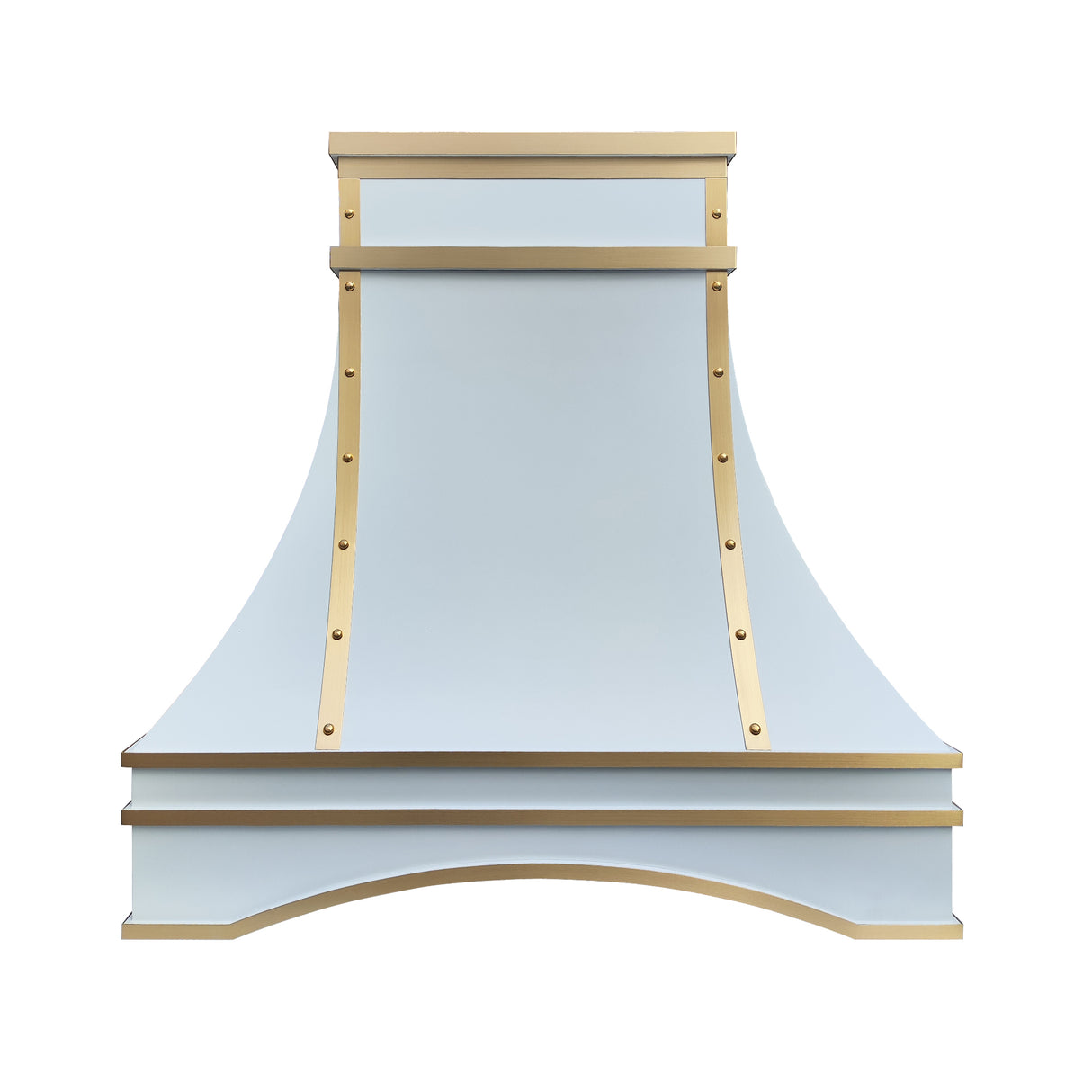 USA White Luxury Stainless Steel Range Hood with Arch Apron URHS-165
