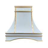 USA White Luxury Stainless Steel Range Hood with Arch Apron URHS-165