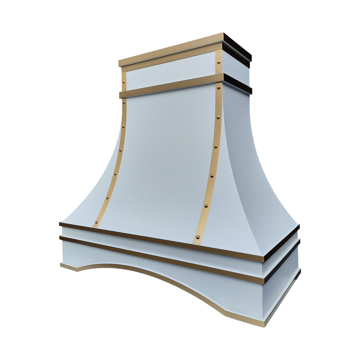 USA White Luxury Stainless Steel Range Hood with Arch Apron URHS-165