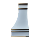 USA White Luxury Stainless Steel Range Hood with Arch Apron URHS-165