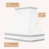 USA White Minimal Stainless Steel Exhaust Hood URHS-152