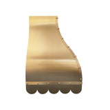 USA Custom Brass Range Hood with Scalloped Apron URHB-05