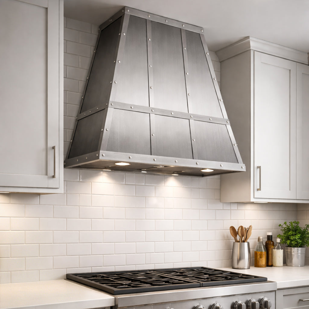 USA Modern Custom Stainless Steel Vent Hood with Curved Shaped URHS-209