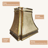 USA Designer Brass Kitchen Hood with Polished Straps URHB-88