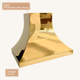 USA Minimal Custom Polished Brass Stove Hood URHB-159