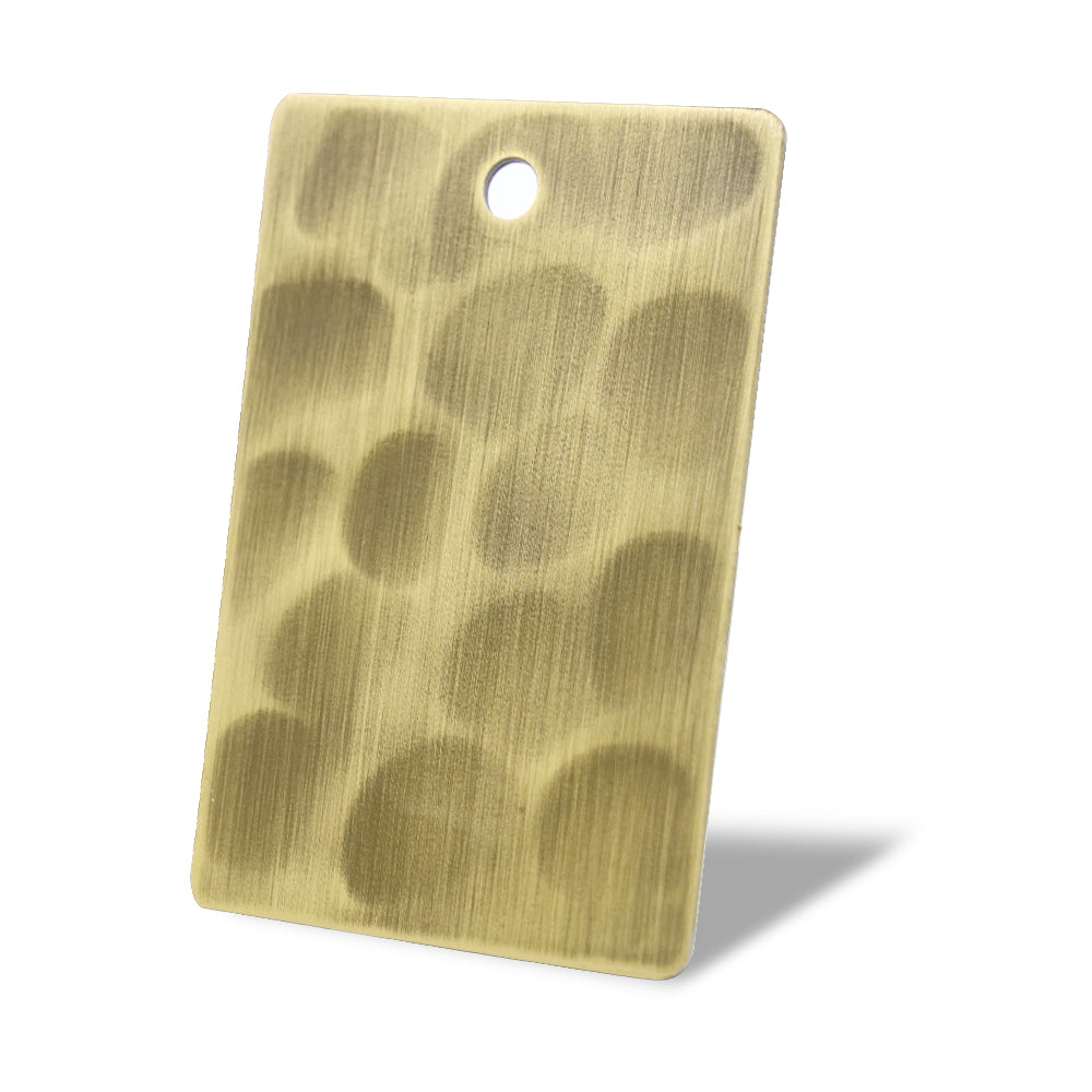 USA Brass Samples Soft Hammered Finish