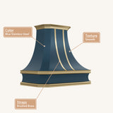 USA Designer Blue Stainless Steel Vent Hood URHS-215
