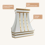 USA White Luxury Handcrafted Stainless Steel Range Hood URHS-263