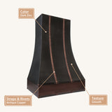 USA Artisan Custom Dark Zinc Exhaust Hood URHZ-32