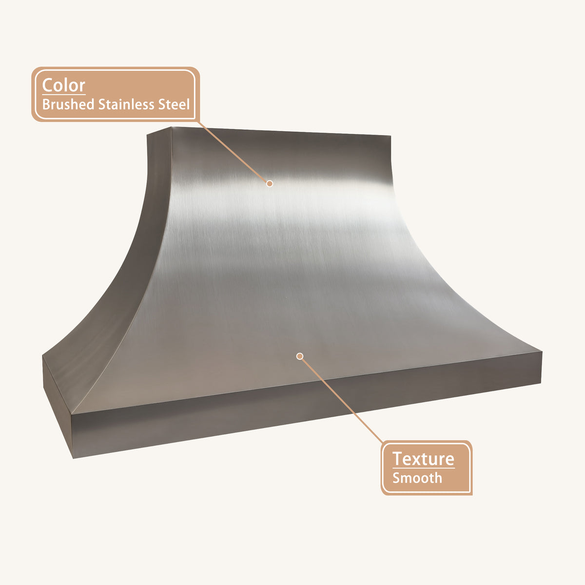 USA Minimal Handcrafted Brushed Stainless Steel Exhaust Hood URHS-269