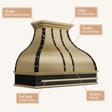 USA Designer Bell Shaped Brass Exhuast Hood URHB-107
