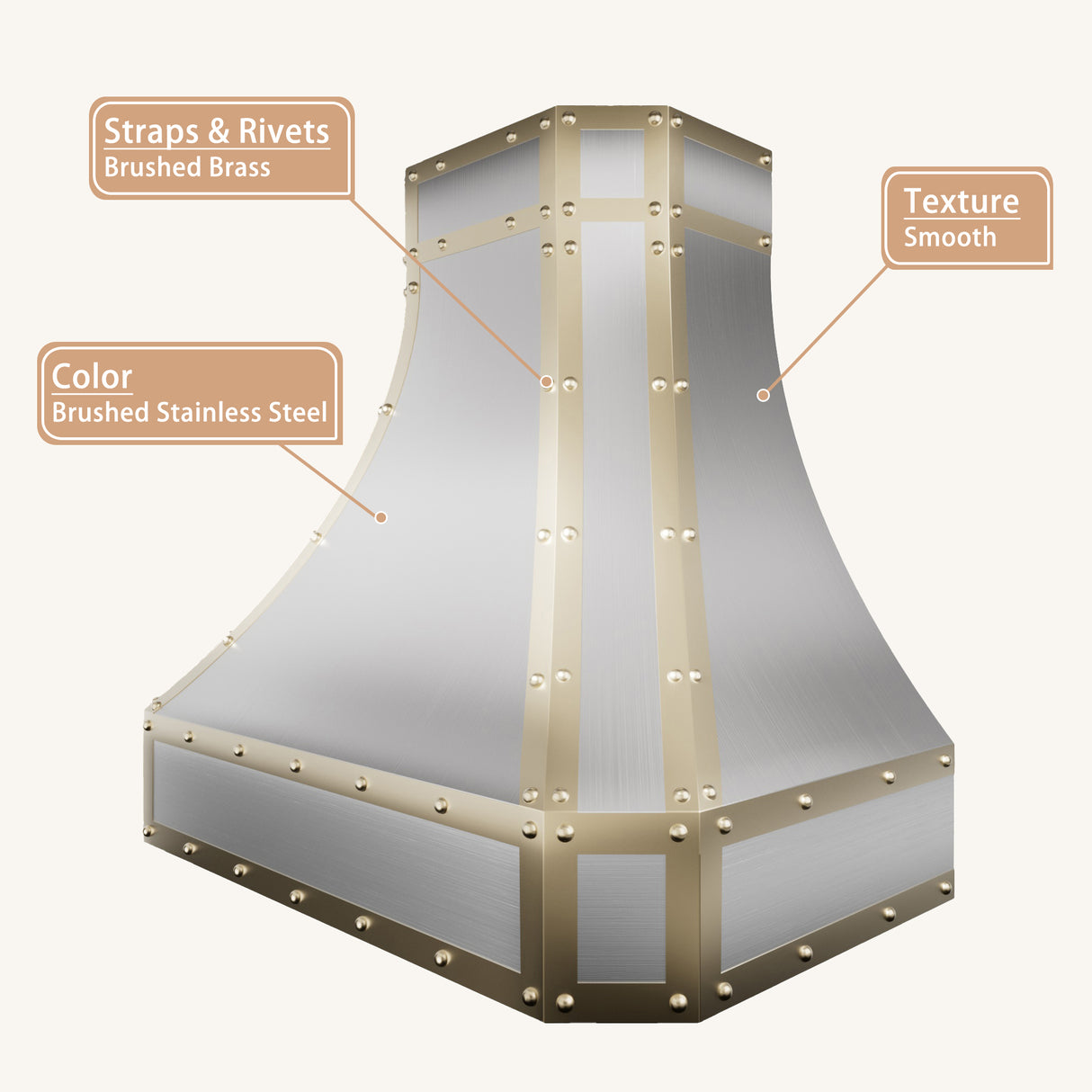 USA Texas Stainless Steel Custom Range Hoods URHS-23