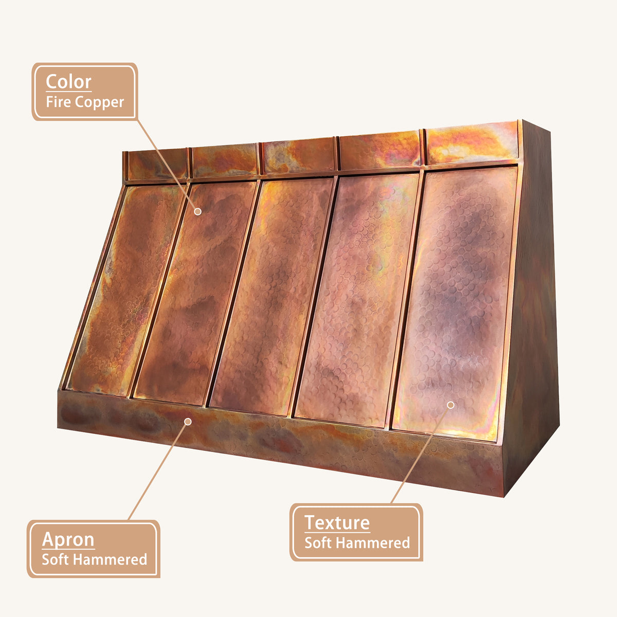 USA Miami Fire Patina Copper Kitchen Hood URHC-85