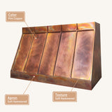 USA Miami Fire Patina Copper Kitchen Hood URHC-85