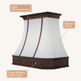 USA Texas White Stainless Steel Exhaust Hoods URHS-144