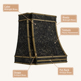 USA Designer Custom Midnight Brass Vent Hood URHB-101