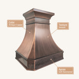 USA Classic Handcrafted Antique Copper Exhaust Hood URHC-109