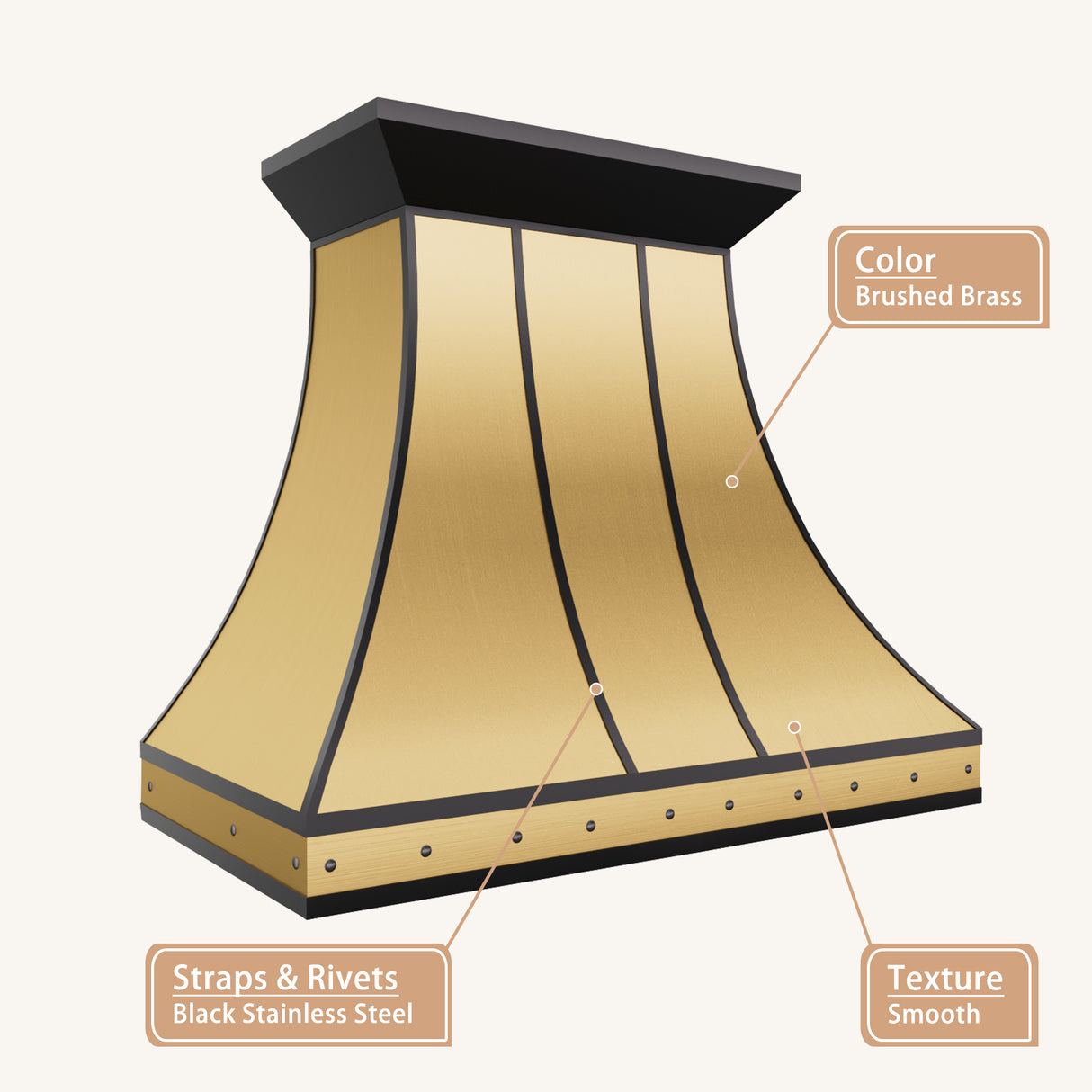 USA Florida Designer Brass Kitchen Hood URHB-79