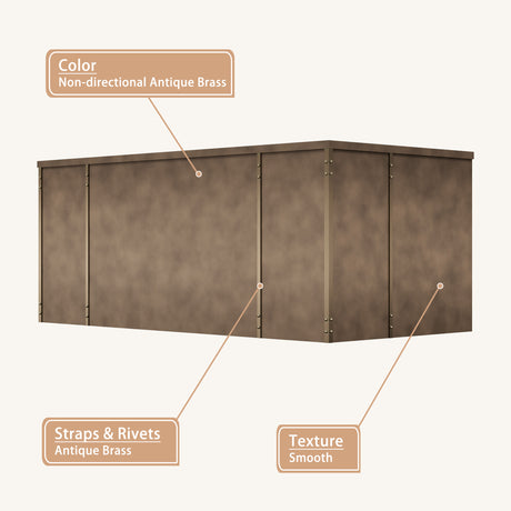 USA Box Antique Custom Brass Kitchen Hood URHB-73