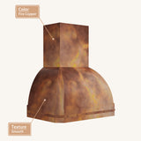 USA Los Angle Costal Vibe Fire Copper Stove Hood URHC-97
