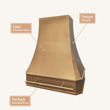 USA Curved Custom Brass Range Hood URHB-03