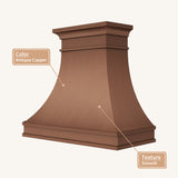 USA Rustic Custom Antique Copper Stove Hood URHC-64