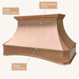 USA Artisan Handmade Natural Copper Exhaust Hood URHC-110